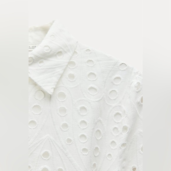 COPY - EMBROIDERED EYELET MINI DRESS ZW COLLECTION - Picture 7 of 9